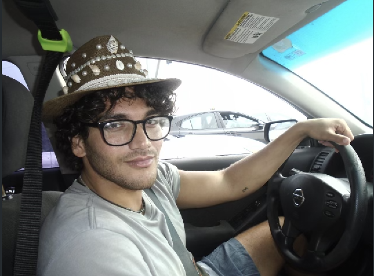 Abed wearing a cowboy hat